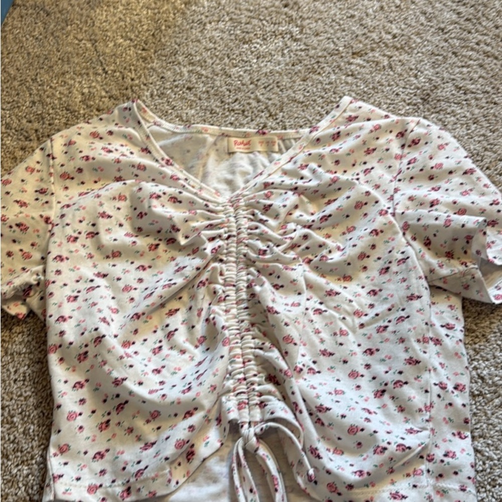 Floral Ruched Kids Top